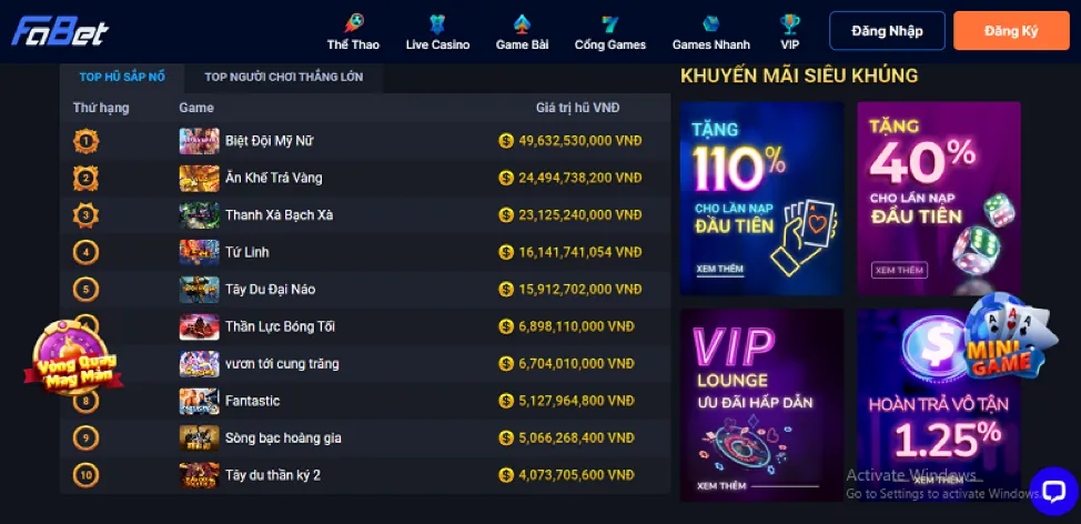 Bắn cá Đổi thưởng tại 32win1 nhà cái
